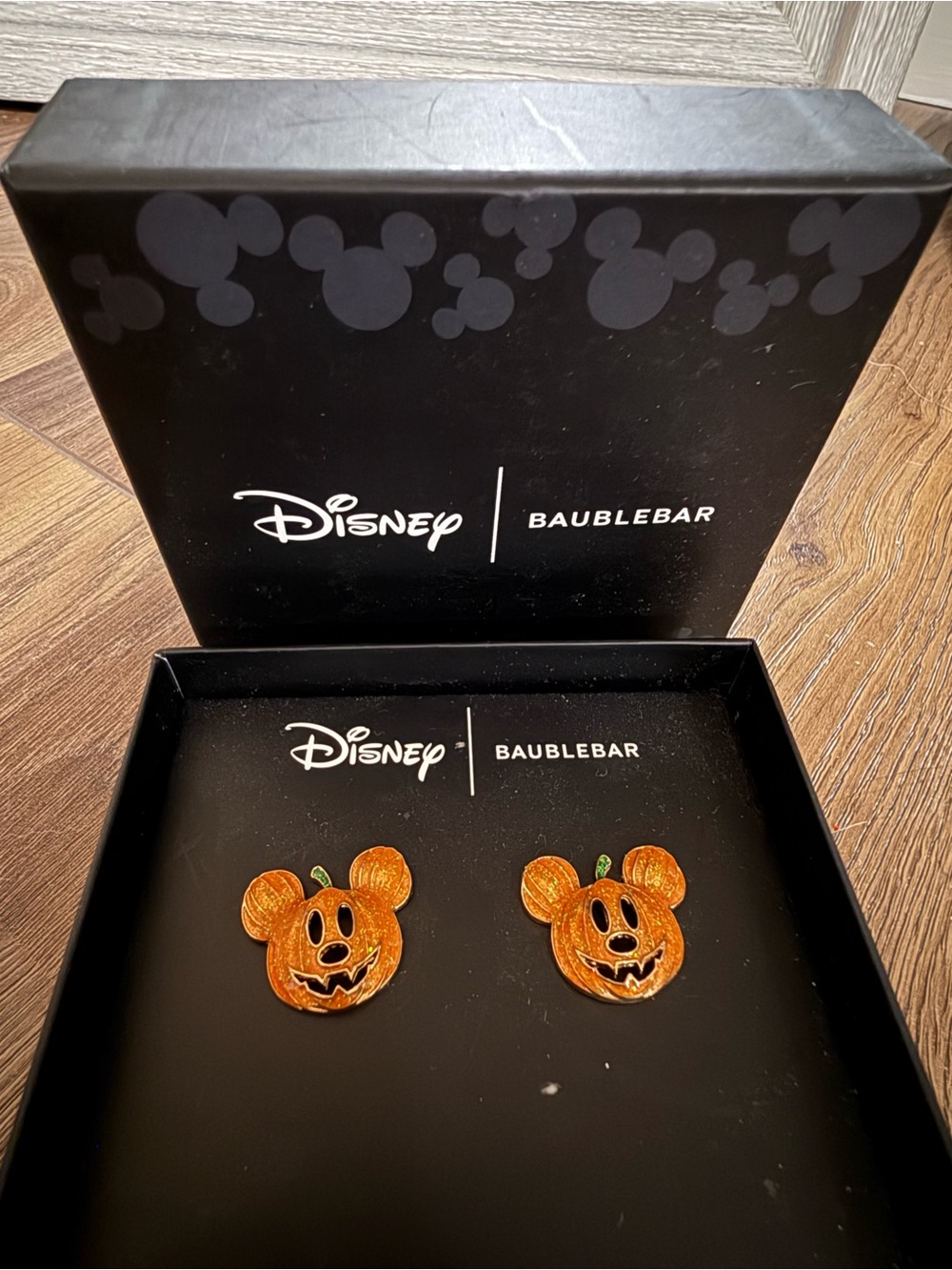 Disney x BaubleBar Orange Mickey Pumpkin Stud Earrings